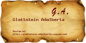 Glattstein Adalberta névjegykártya